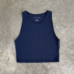 American Eagle blue Cropped‎ cotton Tank top